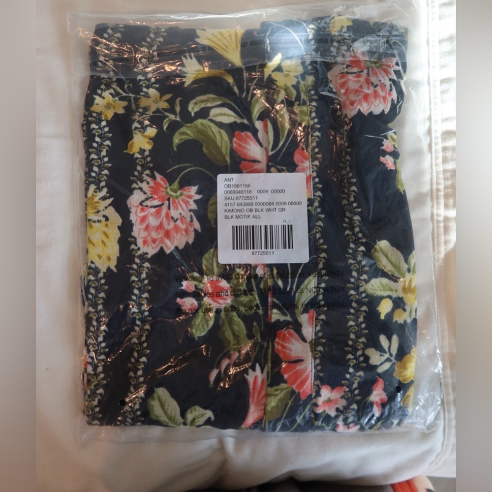 💐Anthropologie Long Sleeve Graphic Kimono - Picture 4 of 4